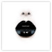 Wall Poster Black Lipstick - simple composition with a woman's face with dark lips 120459 additionalThumb 19
