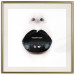 Wall Poster Black Lipstick - simple composition with a woman's face with dark lips 120459 additionalThumb 19