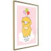 Poster Sky Piggy - yellow animal with balloons and English texts 122759 additionalThumb 6