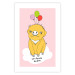 Poster Sky Piggy - yellow animal with balloons and English texts 122759 additionalThumb 19