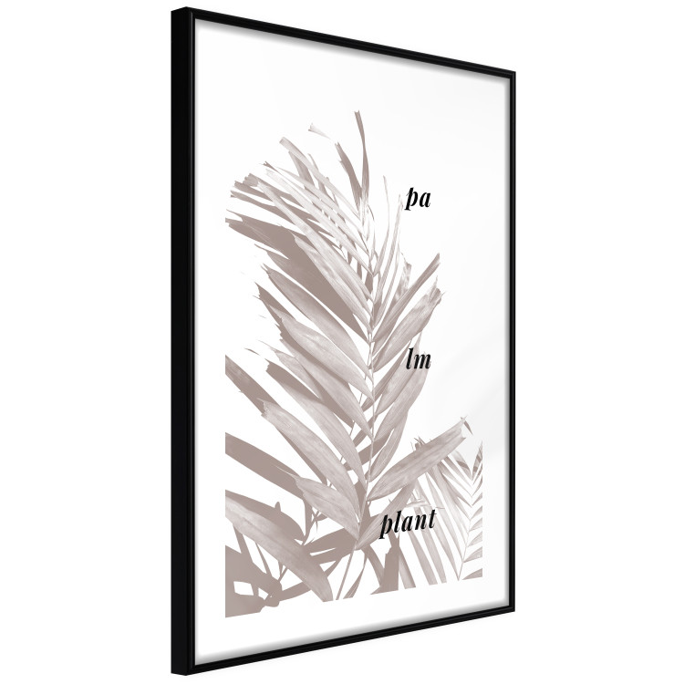 Wall Poster Palm Plant - gray palm leaf with English text on a white background 122959 additionalImage 11