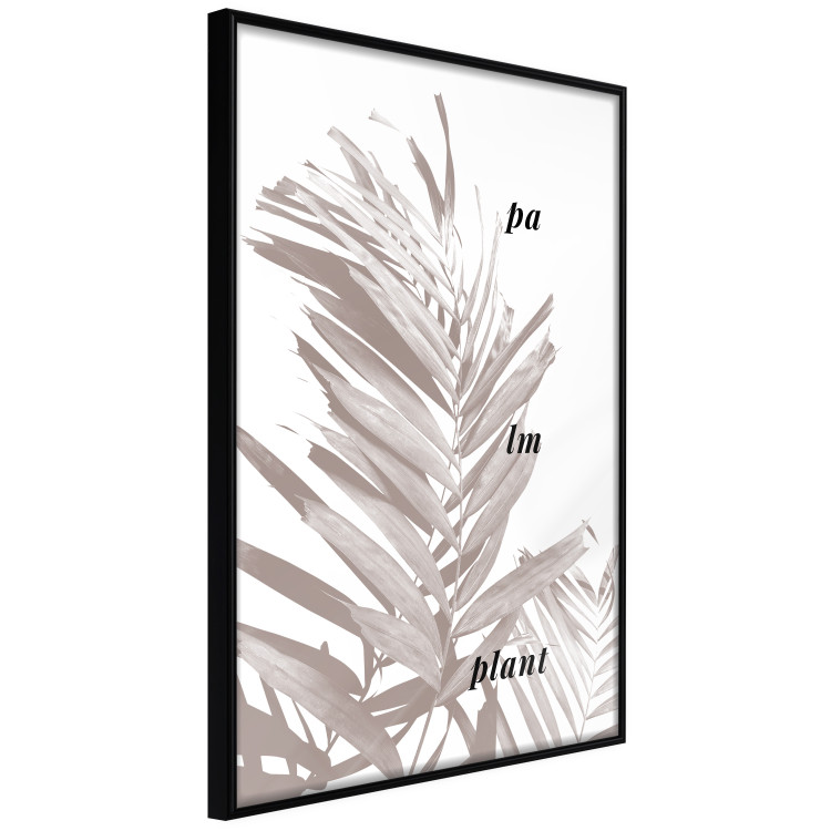 Wall Poster Palm Plant - gray palm leaf with English text on a white background 122959 additionalImage 10