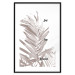 Wall Poster Palm Plant - gray palm leaf with English text on a white background 122959 additionalThumb 15