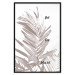 Wall Poster Palm Plant - gray palm leaf with English text on a white background 122959 additionalThumb 18