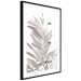 Wall Poster Palm Plant - gray palm leaf with English text on a white background 122959 additionalThumb 11