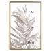 Wall Poster Palm Plant - gray palm leaf with English text on a white background 122959 additionalThumb 16
