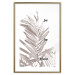 Wall Poster Palm Plant - gray palm leaf with English text on a white background 122959 additionalThumb 14