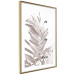 Wall Poster Palm Plant - gray palm leaf with English text on a white background 122959 additionalThumb 6