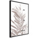 Wall Poster Palm Plant - gray palm leaf with English text on a white background 122959 additionalThumb 10