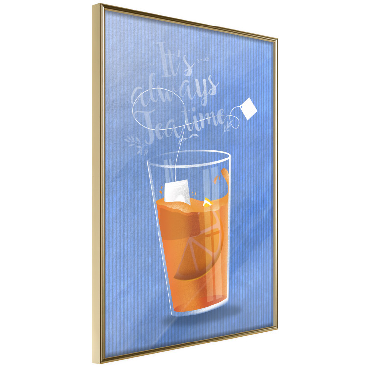 Wall Poster It's Always Tea Time - orange teacup with English text 125259 additionalImage 14