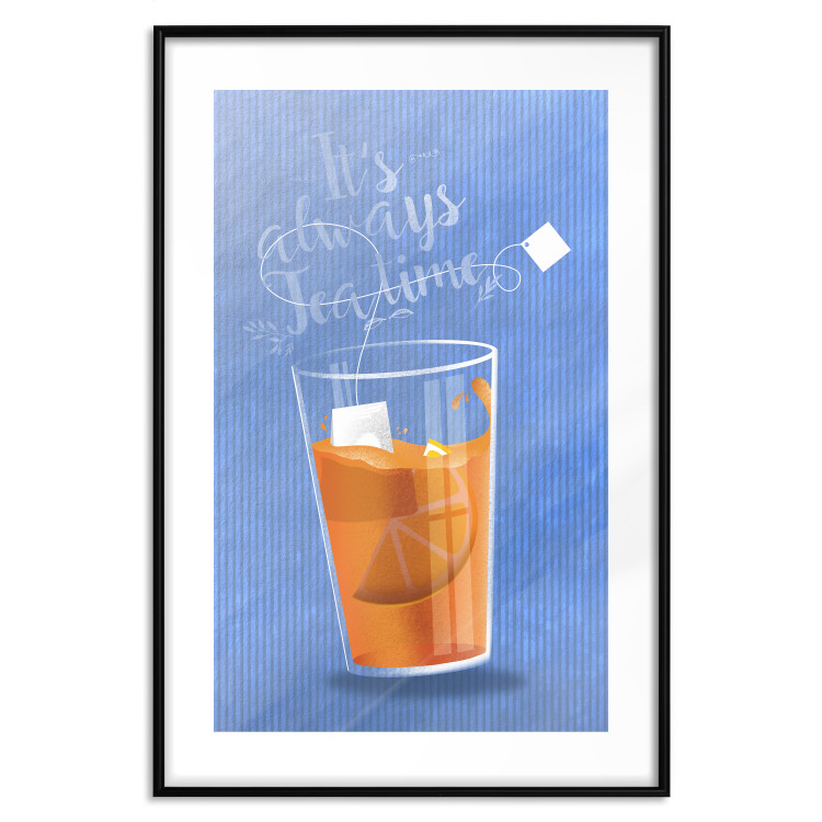 Wall Poster It's Always Tea Time - orange teacup with English text 125259 additionalImage 17