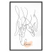 Poster Entangled Feeling - line art of holding hands and English text 125359 additionalThumb 24