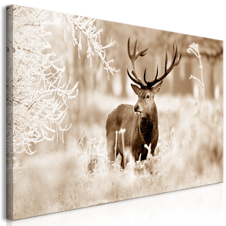 Large canvas print Deer in Sepia II [Large Format] 125559 additionalImage 3