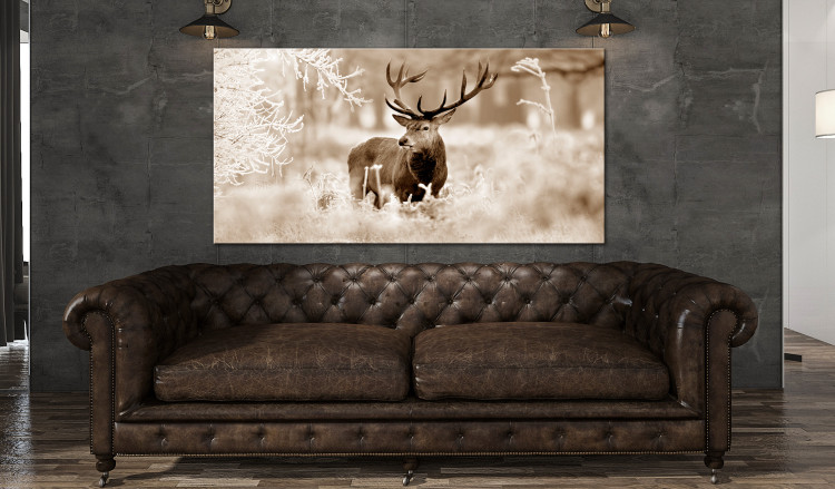 Large canvas print Deer in Sepia II [Large Format] 125559 additionalImage 6