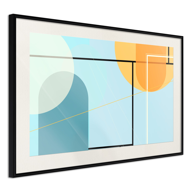 Poster Arranged Ocean - abstract colorful figures on a blue background 126559 additionalImage 2