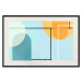 Poster Arranged Ocean - abstract colorful figures on a blue background 126559 additionalThumb 19