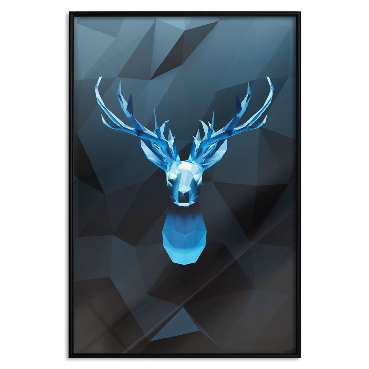 Wall Poster Icy Deer - deer head against abstract figures 126659 additionalImage 16