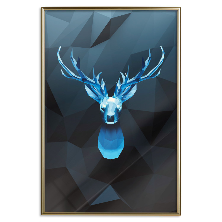 Wall Poster Icy Deer - deer head against abstract figures 126659 additionalImage 17