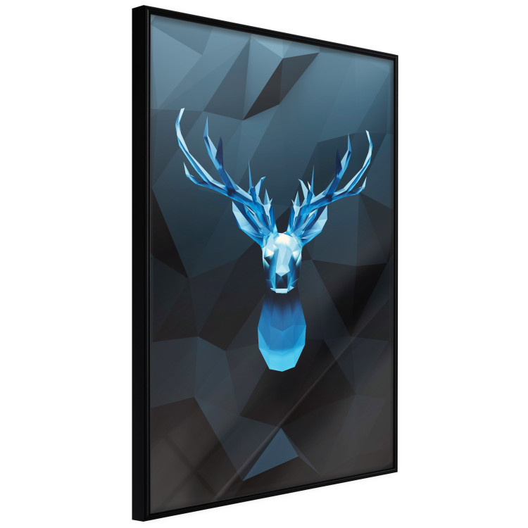 Wall Poster Icy Deer - deer head against abstract figures 126659 additionalImage 11