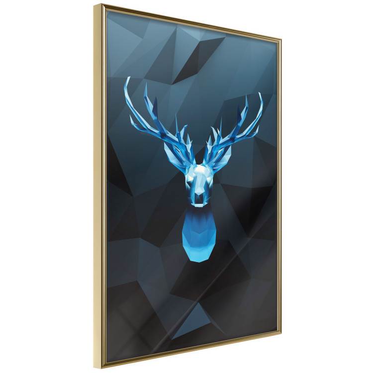 Wall Poster Icy Deer - deer head against abstract figures 126659 additionalImage 12