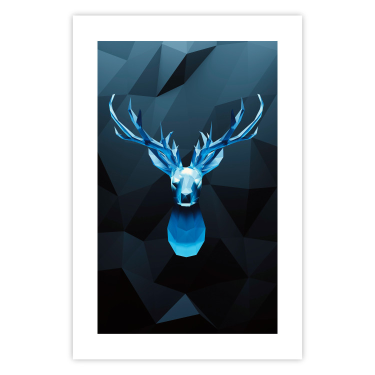 Wall Poster Icy Deer - deer head against abstract figures 126659 additionalImage 19