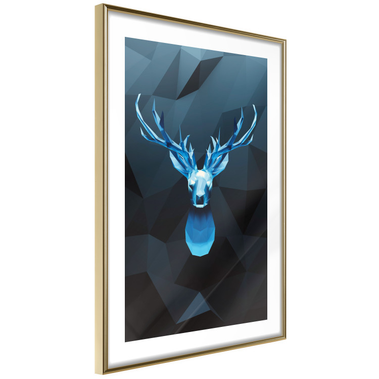 Wall Poster Icy Deer - deer head against abstract figures 126659 additionalImage 7
