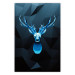 Wall Poster Icy Deer - deer head against abstract figures 126659