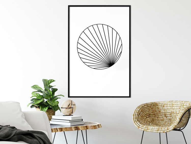 Wall Poster Abstract Circle - black line art of abstract circle on white background 127959 additionalImage 8
