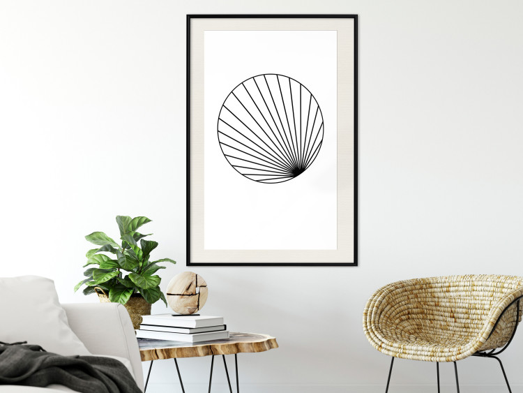 Wall Poster Abstract Circle - black line art of abstract circle on white background 127959 additionalImage 24