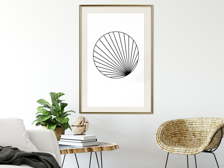 Wall Poster Abstract Circle - black line art of abstract circle on white background 127959 additionalImage 22