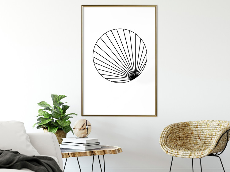 Wall Poster Abstract Circle - black line art of abstract circle on white background 127959 additionalImage 10