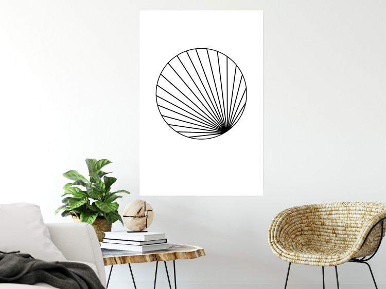 Wall Poster Abstract Circle - black line art of abstract circle on white background 127959 additionalImage 5