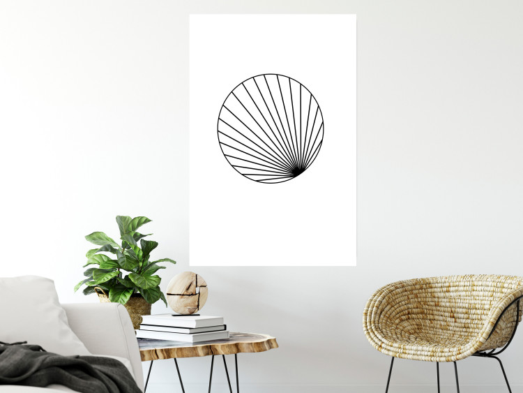 Wall Poster Abstract Circle - black line art of abstract circle on white background 127959 additionalImage 7