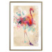 Wall Poster Watercolor Flamingo - cheerful colorful abstraction with vibrant bird 128859 additionalThumb 16