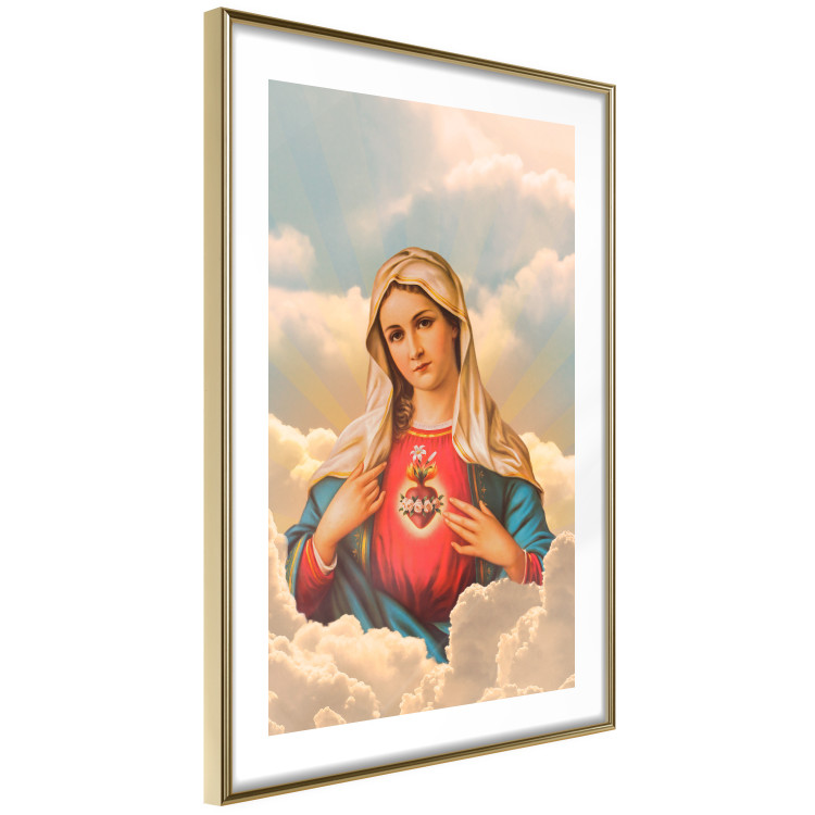 Poster Mary - sacred composition with the figure of a holy woman against a cloud backdrop 129359 additionalImage 9
