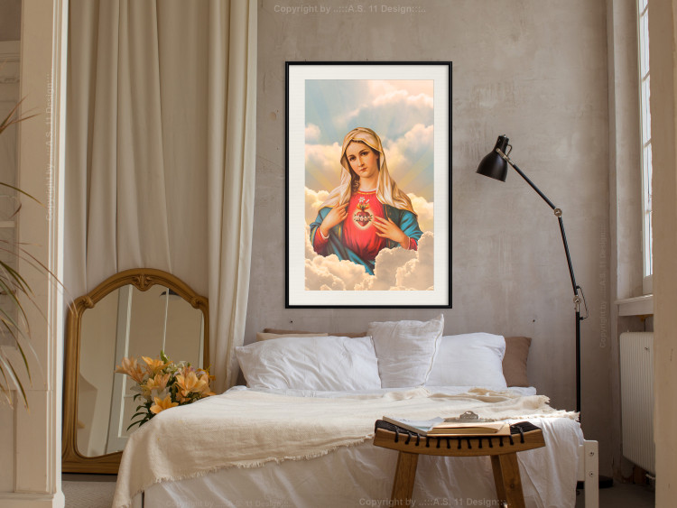 Poster Mary - sacred composition with the figure of a holy woman against a cloud backdrop 129359 additionalImage 24