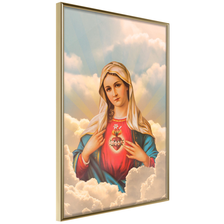 Poster Mary - sacred composition with the figure of a holy woman against a cloud backdrop 129359 additionalImage 14