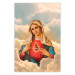 Poster Mary - sacred composition with the figure of a holy woman against a cloud backdrop 129359
