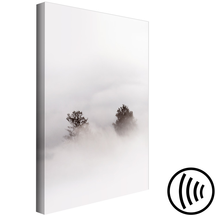Canvas Art Print Misty Rustle (1-piece) Vertical - landscape of trees covered in mist 130359 additionalImage 6