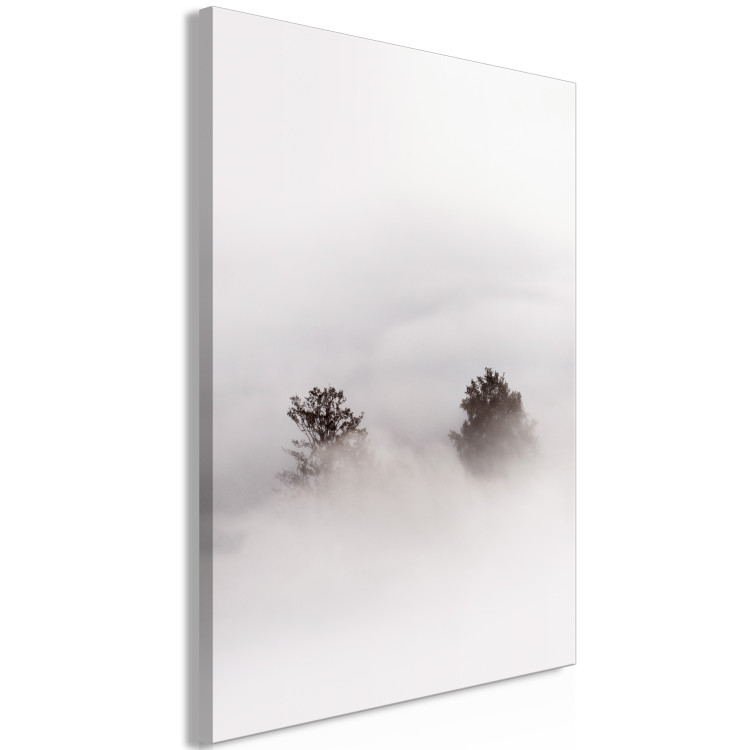 Canvas Art Print Misty Rustle (1-piece) Vertical - landscape of trees covered in mist 130359 additionalImage 2