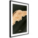 Poster Lightness of Being - wing with golden feathers on a black background 130459 additionalThumb 2