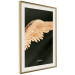 Poster Lightness of Being - wing with golden feathers on a black background 130459 additionalThumb 3