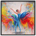 Poster Colorful Ballerina - woman in a colorful dress on a gray background 131459 additionalThumb 14
