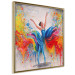 Poster Colorful Ballerina - woman in a colorful dress on a gray background 131459 additionalThumb 12