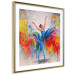 Poster Colorful Ballerina - woman in a colorful dress on a gray background 131459 additionalThumb 7