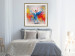 Poster Colorful Ballerina - woman in a colorful dress on a gray background 131459 additionalThumb 24