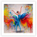 Poster Colorful Ballerina - woman in a colorful dress on a gray background 131459 additionalThumb 21