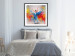 Poster Colorful Ballerina - woman in a colorful dress on a gray background 131459 additionalThumb 18
