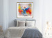 Poster Colorful Ballerina - woman in a colorful dress on a gray background 131459 additionalThumb 23