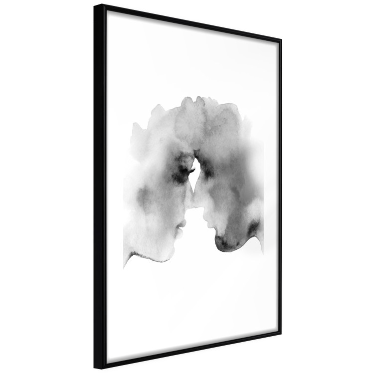 Poster Blurred Thoughts - black romantic couple on a solid white background 132159 additionalImage 8